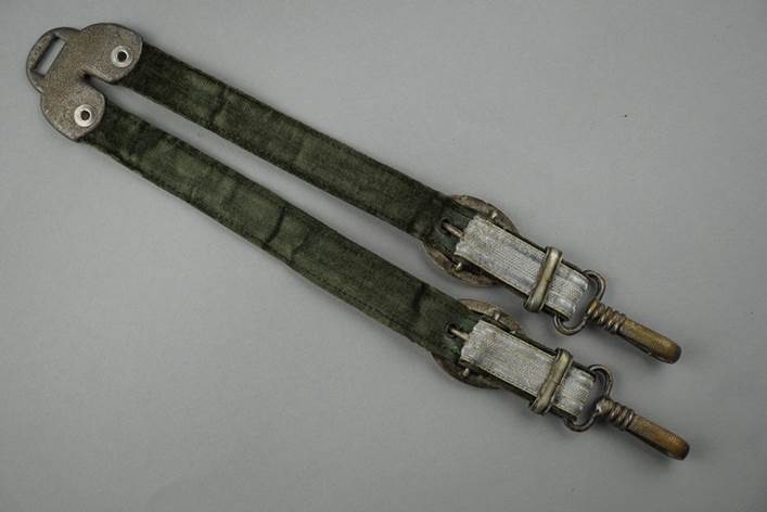 A pair of green straps

Description automatically generated