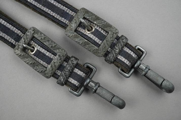 A pair of black and grey straps

Description automatically generated