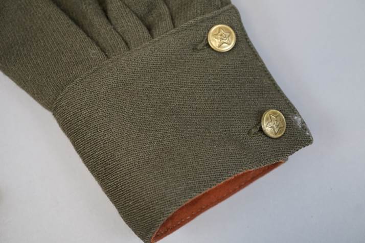 Close-up of a green sleeve with buttons

Description automatically generated