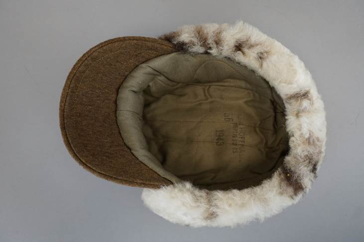 A brown hat with fur

Description automatically generated