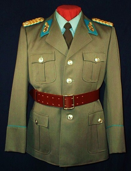 1980's AUTHENTIC MILITARY STYLE Vintage East German Army Gray Officer Blazer 