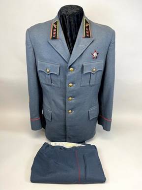 A uniform and pants on a mannequin

AI-generated content may be incorrect.