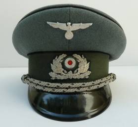 Gr.S US ARMY WW2 Officer Crusher cap VISOR CAP HAT Schirmmütze Offizier 55/56